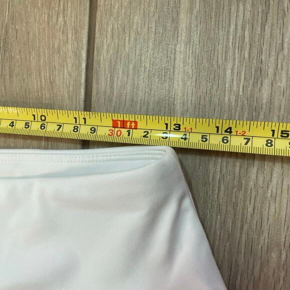 G4Free White Wide Leg Pants Women’s Medium M 8/10 28.5 Inseam Pull On Stretch - Picture 5 of 8